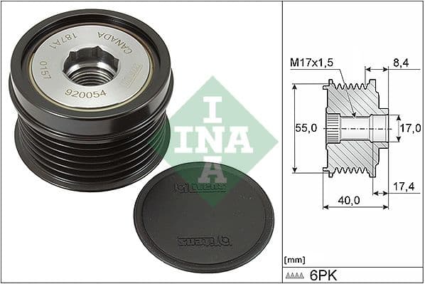 Ģeneratora brīvgaitas mehānisms Schaeffler INA 535 0316 10 1