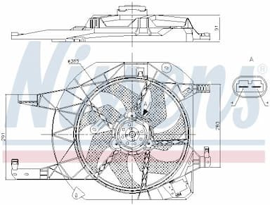 Ventilators, Motora dzesēšanas sistēma NISSENS 85883 6