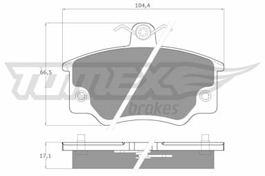 Bremžu uzliku kompl., Disku bremzes TOMEX Brakes TX 10-731 1