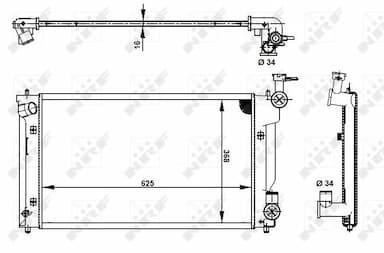 Radiators, Motora dzesēšanas sistēma NRF 53398 4