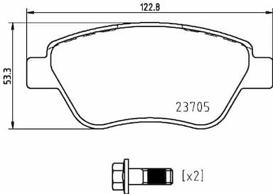 Bremžu uzliku kompl., Disku bremzes BREMBO P 23 169 1