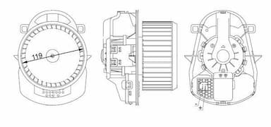 Salona ventilators MAHLE AB 258 000S 2