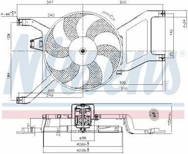 Ventilators, Motora dzesēšanas sistēma NISSENS 85714 6