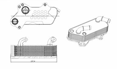 Eļļas radiators, Motoreļļa NRF 31828 5