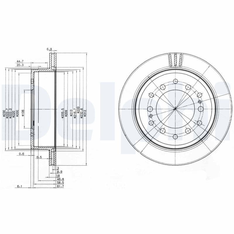 Bremžu diski DELPHI BG3557 1