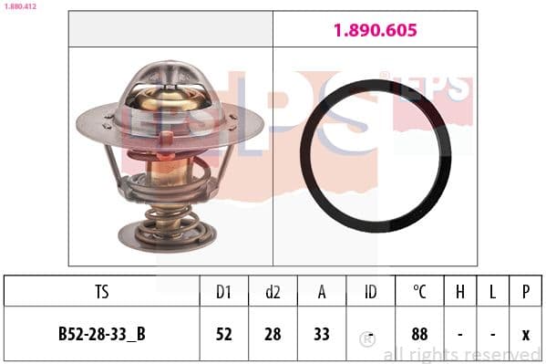 Termostats, Dzesēšanas šķidrums EPS 1.880.412 1