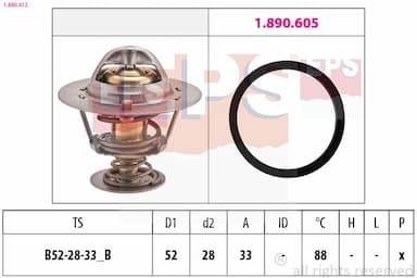 Termostats, Dzesēšanas šķidrums EPS 1.880.412 1