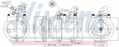 Kompresors, Gaisa kond. sistēma NISSENS 890059 6