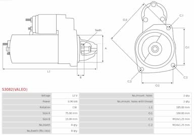 Starteris AS-PL S3082(VALEO) 5