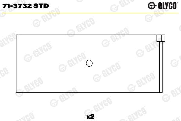 Klaņa gultnis GLYCO 71-3732 STD 1