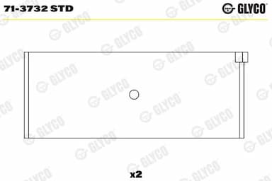 Klaņa gultnis GLYCO 71-3732 STD 1