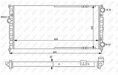 Radiators, Motora dzesēšanas sistēma NRF 58095 4