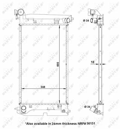 Radiators, Motora dzesēšanas sistēma NRF 53373 4