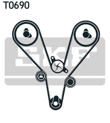 Zobsiksnas komplekts SKF VKMA 95657 2