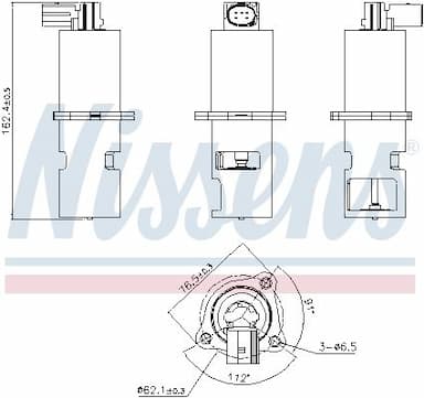 Izpl. gāzu recirkulācijas vārsts NISSENS 98154 7