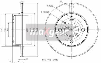 Bremžu diski MAXGEAR 19-2327 2