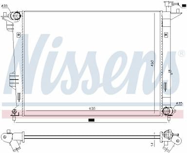 Radiators, Motora dzesēšanas sistēma NISSENS 66761 5