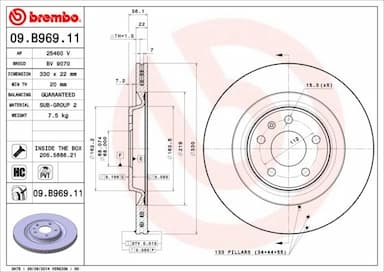 Bremžu diski BREMBO 09.B969.11 1