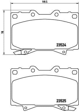 Bremžu uzliku kompl., Disku bremzes BREMBO P 83 048 1