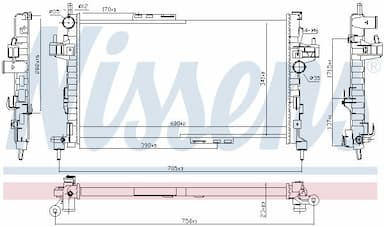 Radiators, Motora dzesēšanas sistēma NISSENS 63094 5