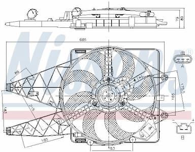 Ventilators, Motora dzesēšanas sistēma NISSENS 85569 6