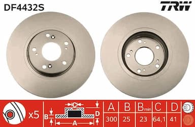 Bremžu diski TRW DF4432S 1