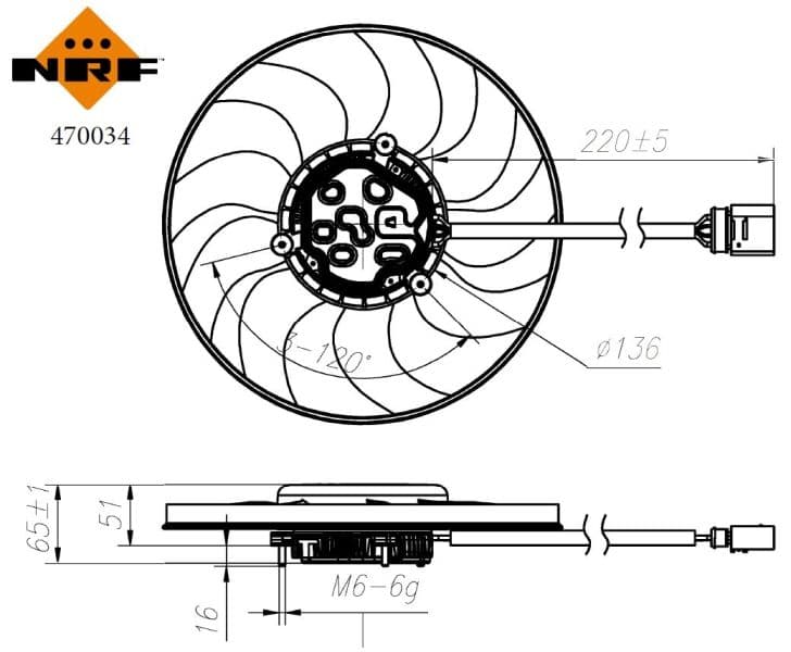 Ventilators, Motora dzesēšanas sistēma NRF 470034 1