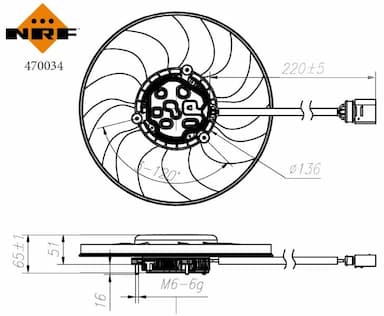 Ventilators, Motora dzesēšanas sistēma NRF 470034 1