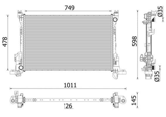 Radiators, Motora dzesēšanas sistēma MAHLE CR 2637 000P 1