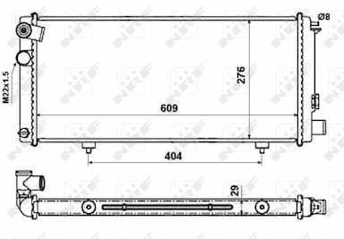 Radiators, Motora dzesēšanas sistēma NRF 54628 5