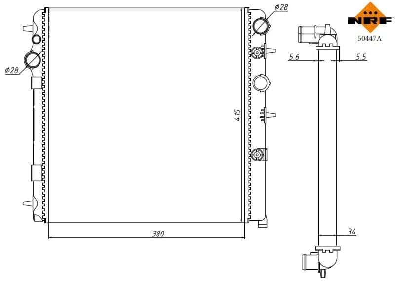 Radiators, Motora dzesēšanas sistēma NRF 50447A 1