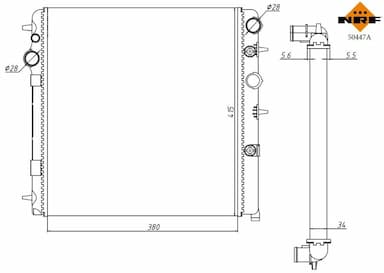 Radiators, Motora dzesēšanas sistēma NRF 50447A 1