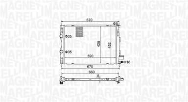 Radiators, Motora dzesēšanas sistēma MAGNETI MARELLI 350213162600 2