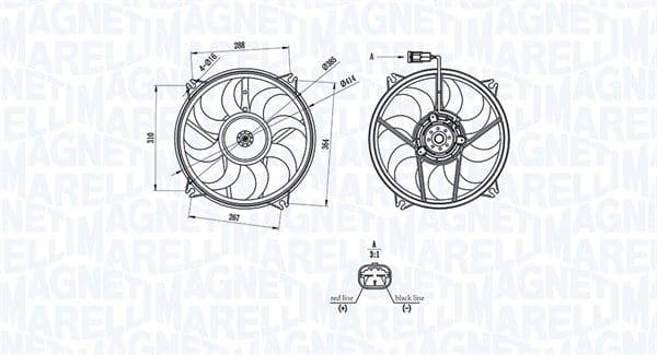 Ventilators, Motora dzesēšanas sistēma MAGNETI MARELLI 069422708010 1