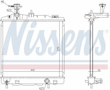 Radiators, Motora dzesēšanas sistēma NISSENS 628988 5