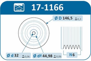 Piedziņas skriemelis, Kloķvārpsta IJS GROUP 17-1166 2