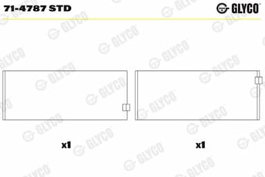 Klaņa gultnis GLYCO 71-4787 STD 1