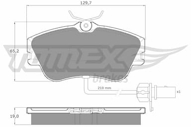 Bremžu uzliku kompl., Disku bremzes TOMEX Brakes TX 11-821 1