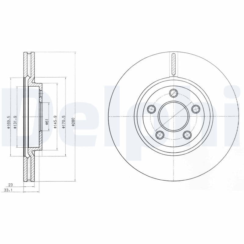 Bremžu diski DELPHI BG3704 1