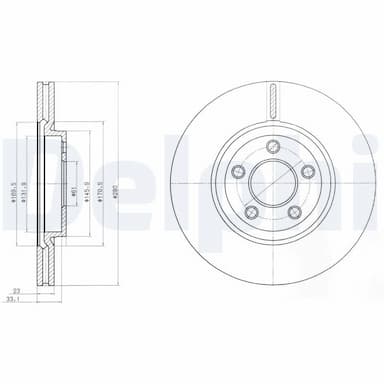 Bremžu diski DELPHI BG3704 1