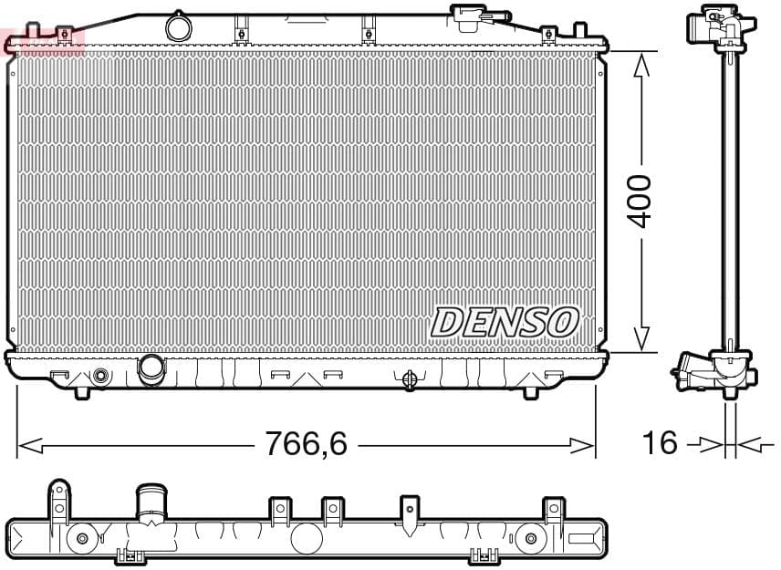 Radiators, Motora dzesēšanas sistēma DENSO DRM40051 1