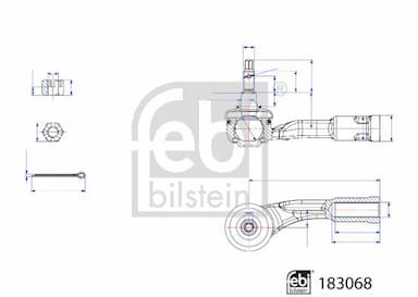 Stūres šķērsstiepņa uzgalis FEBI BILSTEIN 183068 1