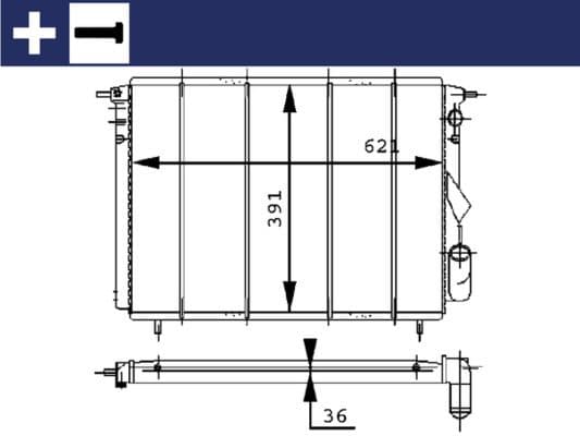 Radiators, Motora dzesēšanas sistēma MAHLE CR 452 000S 1