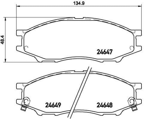 Bremžu uzliku kompl., Disku bremzes BREMBO P 56 083 1