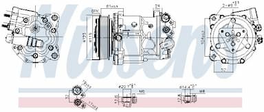 Kompresors, Gaisa kond. sistēma NISSENS 89398 8