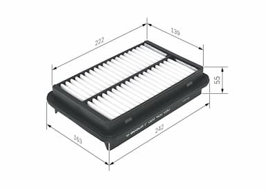 Gaisa filtrs BOSCH F 026 400 090 5