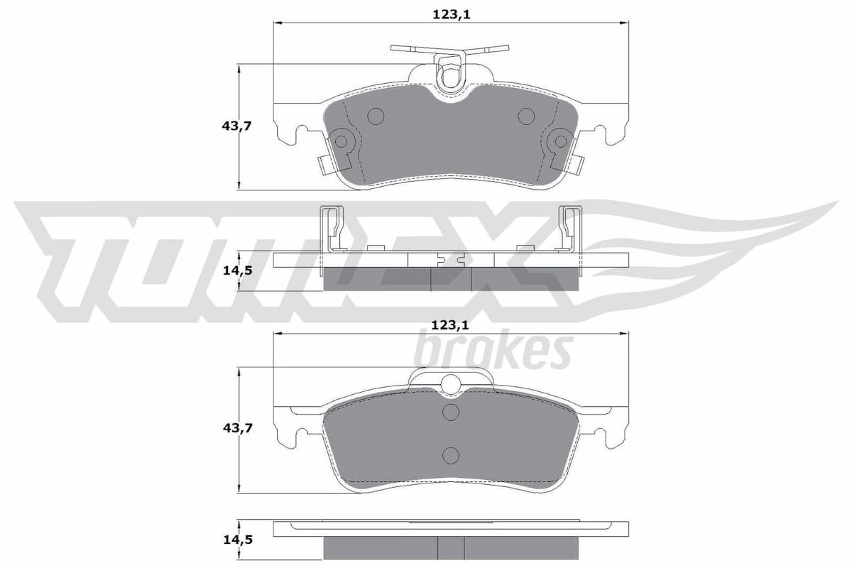 Bremžu uzliku kompl., Disku bremzes TOMEX Brakes TX 15-79 1