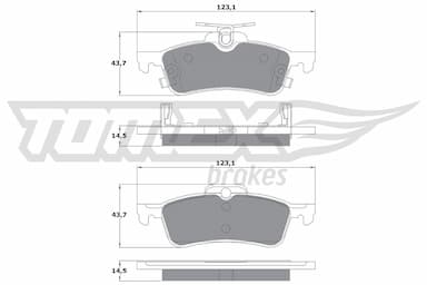 Bremžu uzliku kompl., Disku bremzes TOMEX Brakes TX 15-79 1