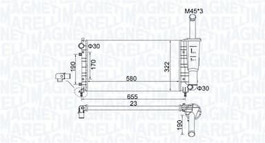 Radiators, Motora dzesēšanas sistēma MAGNETI MARELLI 350213183600 1