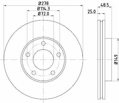 Bremžu diski HELLA 8DD 355 110-881 4